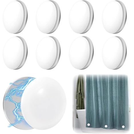 8 Paar magnetische Duschvorhanggewichte – magnetische Duschvorhanggewichte – Magnete an der Unterseite – Vorhanggewichte für den Außenbereich – geeignet für Tischdecken, Vorhänge für den Innenbereich,