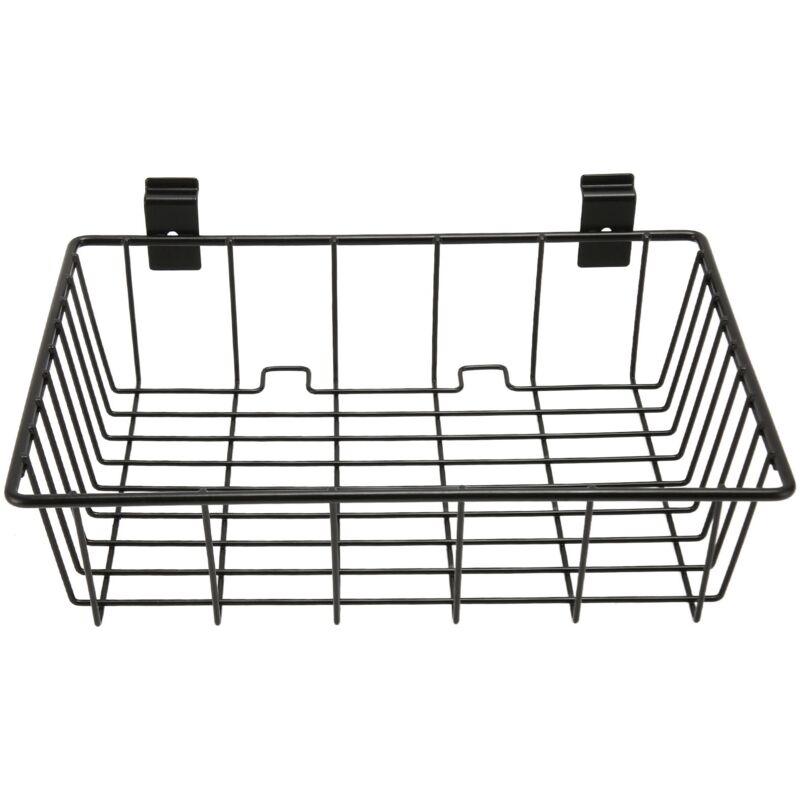 8-pack 30020080mm panier de rangement promotionnel de supermarché mural en métal grille de fer fente plaque support de rangement panier de rangement