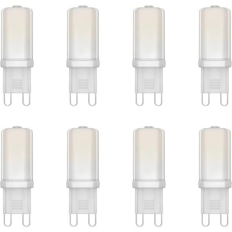 8 Pack Ampoule LED G9 3W Économie d'énergie Équivalent 30W Lampe Halogène G9 LED 360° Angle de faisceau AC220-240V Blanc Naturel 4000K pour Chambre Salon Cuisin