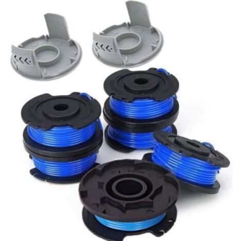 8 Pack Bobine Fil Coupe Bordure remplacements pour Ryobi One + AC14RL3A 18v 24v 40v Coupe Bordures, Bobine Ø 1,6mm, Longueur 20,11m (6 Bobine Fil Coupe Bordure,2 Couvercle)-Crezuo
