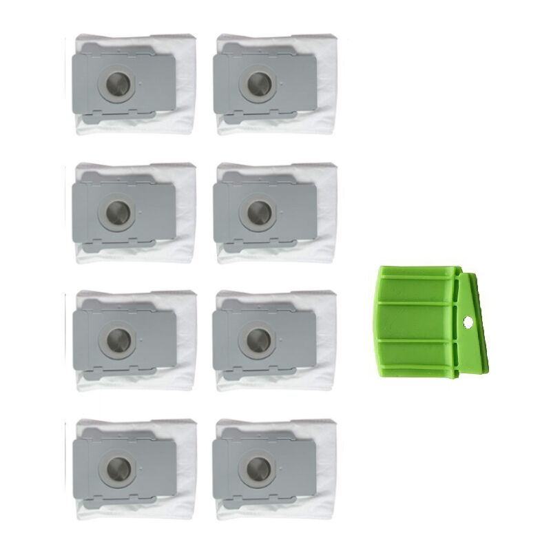8 Pack Disposable Bags iRobot Roomba i7 i7+ / i7 Plus E5 E6 E7 S9 S9+ Replacement Dust Bag for Basic Self-Cleaning Robot Vacuum Cleaner, Dirt