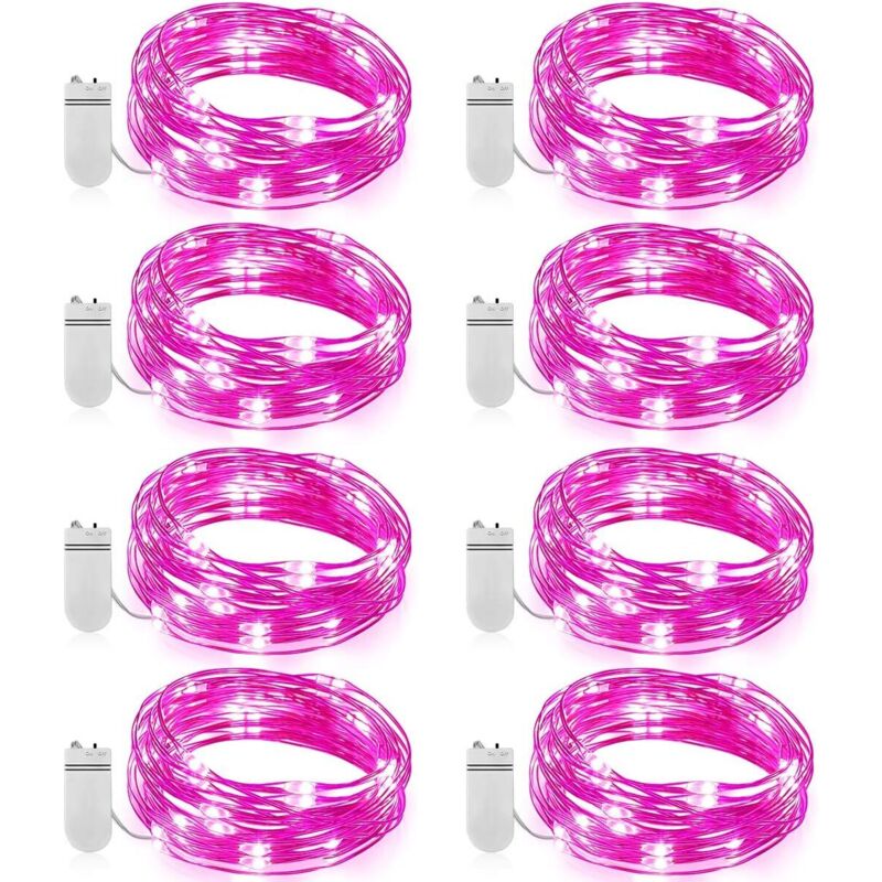 8 Pack Fairy Lights 7.2ft 20 Leds Alimenté par batterie String Lights Mini Led String Lights Scintillement