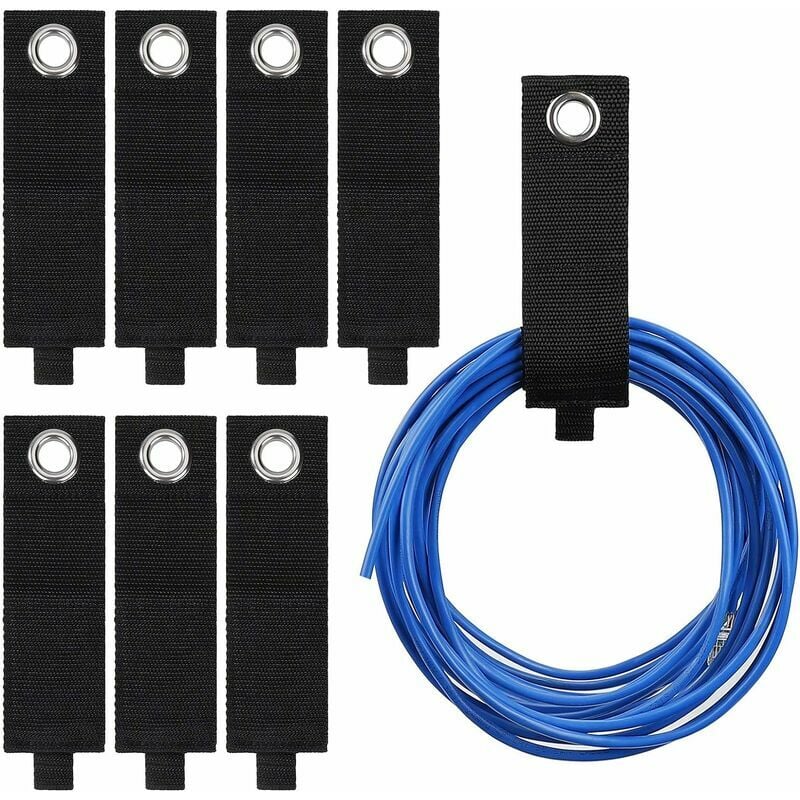 8 Pack Heavy Duty Nylon Storage Straps 50 330mm Extension Holder Organizers Heavy Duty Hook and Loop for Cables Hoses Garage Organizers