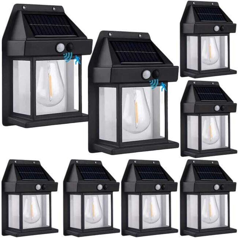 Image of 8-Pack Outdoor Solar Wall Lights, Wireless&hellip;