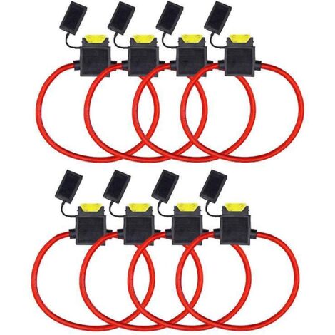 8 Pack Porte Fusibles 12v Etanche 14awg 20amp Auto Voiture Motor Lame Fusible