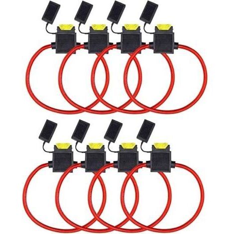 8 Pack Porte Fusibles 12V Etanche 14AWG 20Amp Auto Voiture Motor Lame Fusible