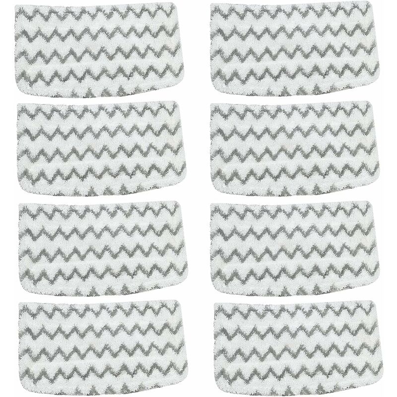 Memkey - 8 Packs de tampons de Remplacement en Microfibre pour Balai à Vapeur Shark S1001C S1000 S1000A S1000C S1000WM