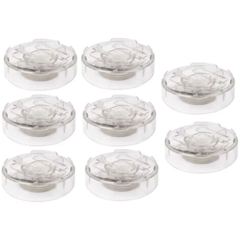 8 Pacs Transparent Lit Rehausseurs/Bed Riser/Rehausseurs de Meuble/Pieds de Meubles, Permettent à Raccorder Librement pour Ajouter la Hauteur Vous Voulez （ Rond）