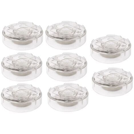 8 Pacs Transparent Lit Rehausseurs/Bed Riser/Rehausseurs de Meuble/Pieds de Meubles, Permettent à Raccorder Librement pour Ajouter la Hauteur Vous Voulez （ Rond）