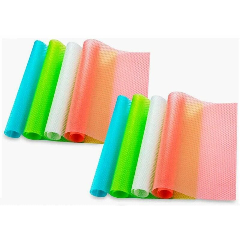 Ensoleille - 8 Pcs 45cm 29cm Tapis de réfrigérateur Antibactérien Antifouling Non Slip Frigo Mat Réfrigérateur Base Coussin diy Armoire Mat