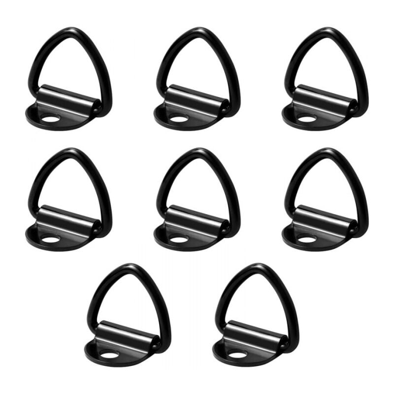 Cyslmuk - 8 Pcs Anneaux d'Arrimage en Acier Inoxydable, Cochet d'ancrage V-Ring pour Remorque, Cochet d'Arrimage Anneaux en d pour Camion Bateaux