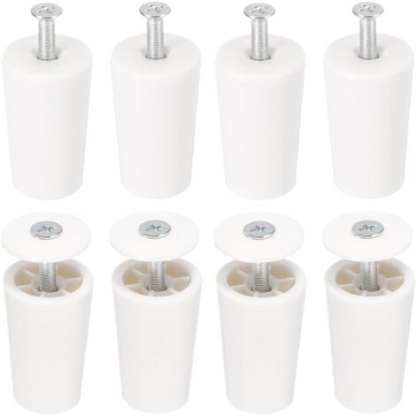 8 Pcs Butée Volet Roulant 40mm Butée de Volet Roulant Bouchon d'Arrêt en Plastique avec Rondelles et Vis pour Volets Roulants Lames de Volets Roulants, Blanc