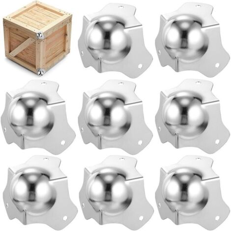 8 Pcs Coin Bord Protecteurs pour Meubles Boule Bord Gardes Meubles Coin Bord Boule Coin Coin Protecteur Coin Garde Bord Protecteur Flight Case Fer Métal