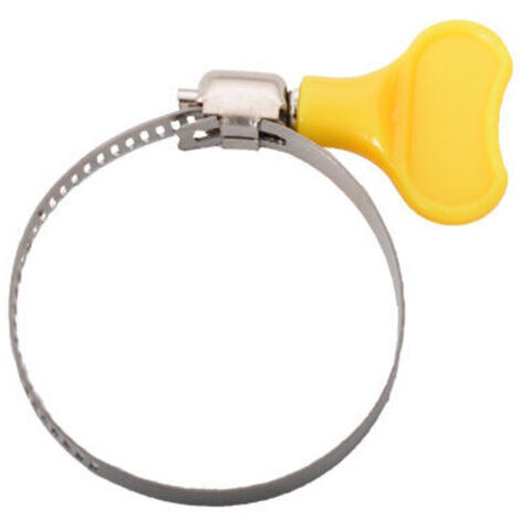 8 Pcs Collier de Serrage, Collier Serrage Inox Réglable 21-38mm Collier Durite, Collier de Serrage pour Tuyau d'Eau Tube d'Automobiles Câble Piscine Robinet (Poignée jaune)