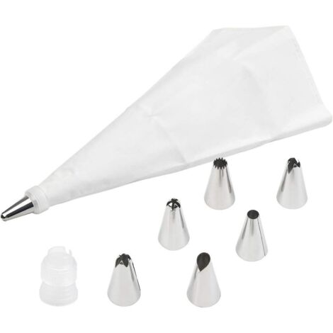 8 Pcs Edelstahl Rohrleitungen Düsen Set Reusable Silikon Kuchen Cookie Dekorieren Tipps