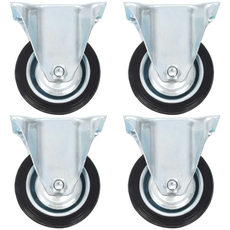 Fixed Casters 4 pcs 75 mm Vidaxl