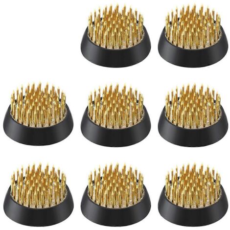 8 Pcs Flower Frogs Round Brass Flower Holder Japanese Ikebana Vase--