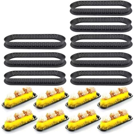 8 PCS Forme Ovale Mousse Cercle Cutter Décoration Outil Français Dessert DIY Gâteau Moule Perforé Anneau Non Bâton Ustensiles [798]