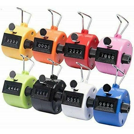 Hand Tally Counter Clicker Tally Counter 4-Digit Palm Click Counter Manual  Mechanical Handheld Clicker Counter with Finger Ring for School Golf  Knitting Row Crochet 