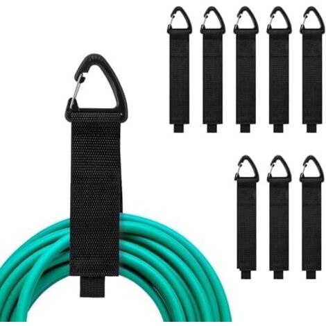 8 Pcs Organisateur de Câbles pour Rangement, Sangles Trilancer Auto-agrippantes, Support Accrocher des Tuyaux ou Cordons Attacher aux Murs les Câbles,les Fils,les Corde,les Tuy -