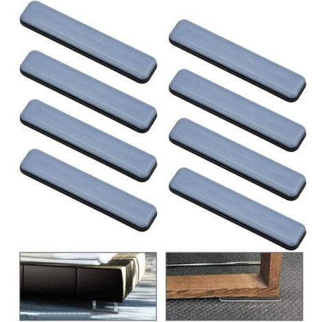 8 PCS Patins de Meubles Protection en Teflon pour Moquette et Planchers de Bois Franc Adhésifs autocollants en téflon Patin glisseur protecteur Patins glisseurs auto adhésif 100x25 mm