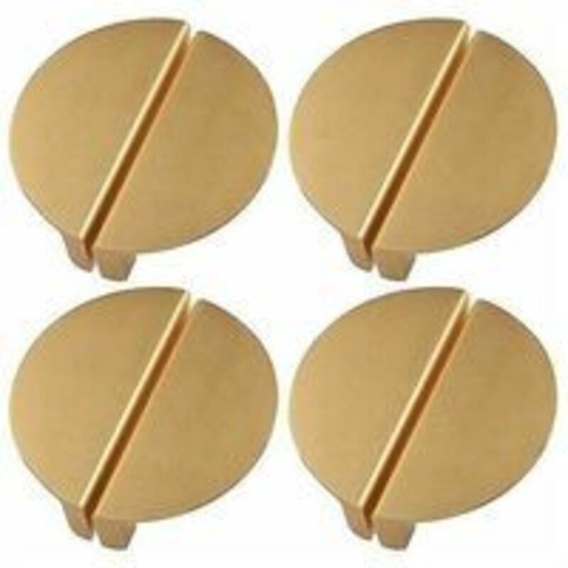 8 pcs Poignées de tiroir en or champagne, poignées de tiroir en demi-lune de 6.4cm or