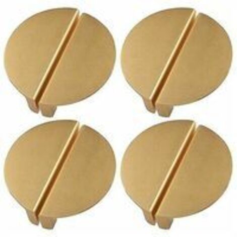 8 pcs Poignées de tiroir en or champagne, poignées de tiroir en demi-lune de 6.4cm or