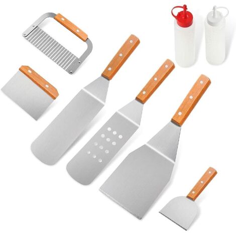 8 PCS Portable BBQ Kit丨Stainless Steel Barbecue Accessories丨BBQ Tools Utensils, for Camping, Garden, Outdoor, Hiking and Travel Grilling BBQ,Gift Ideas for Men