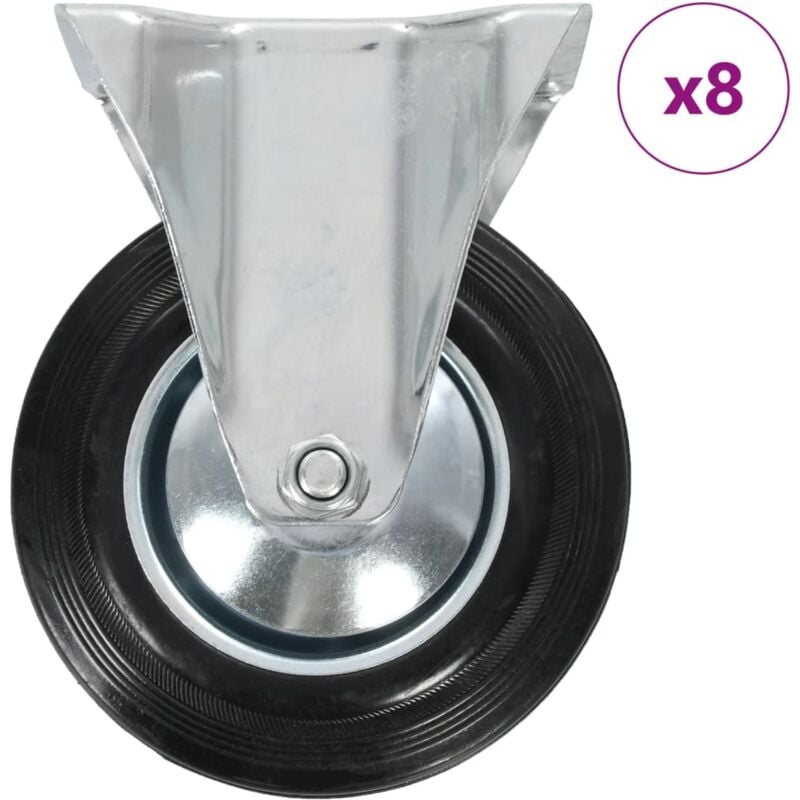 Vidaxl - 8 pcs Roulettes fixes 160 mm