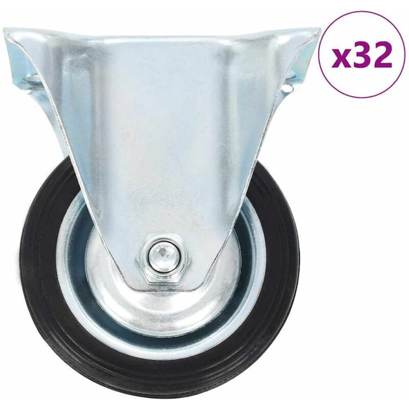Vidaxl - 32 pcs Roulettes fixes 75 mm