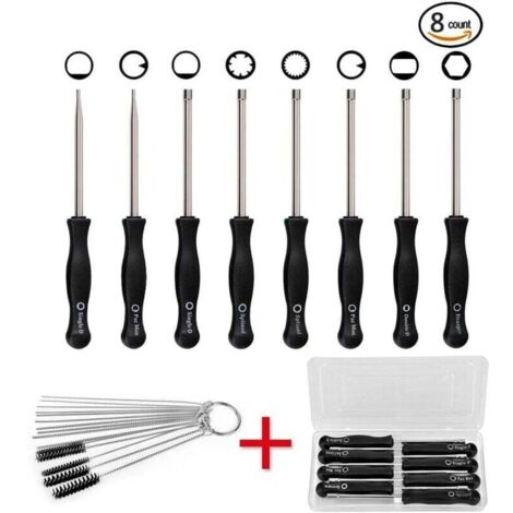8 Pcs Tournevis de Réglage de Carburateur Tournevis pour Carburateur Nettoyage Moteur Réparation Convient à La Plupart des Moteurs de 2 Cycles (8 pcs tournevis avec boîte&aiguille)