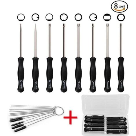 8 Pcs Tournevis de Réglage de Carburateur Tournevis pour Carburateur Nettoyage Moteur Réparation Convient à La Plupart des Moteurs de 2 Cycles (8 pcs tournevis avec boîte&aiguille)