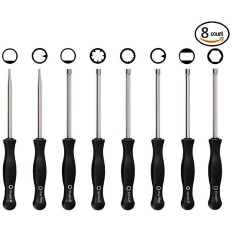 8 Pcs Tournevis de Réglage de Carburateur Tournevis pour Carburateur Nettoyage Moteur Réparation Convient à La Plupart des Moteurs de 2 Cycles (8 pcs tournevis avec boîte&aiguille)