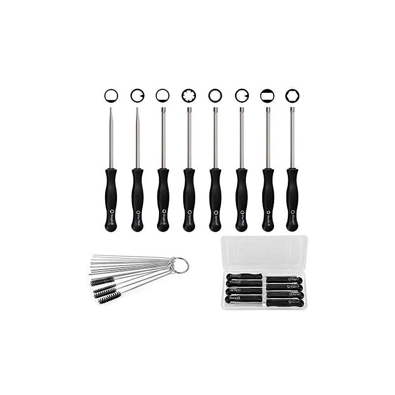 8 Pcs Tournevis de Réglage de Carburateur ToWinle Tournevis pour Carburateur Nettoyage Moteur Réparation Convient à La Plupart des Moteurs de 2