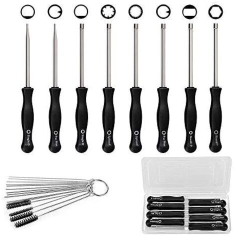 8 Pcs Tournevis de Réglage de Carburateur ToWinle Tournevis pour Carburateur Nettoyage Moteur Réparation Convient à La Plupart des Moteurs de 2 Cycles (8 pcs tournevis avec boîte&aiguille)
