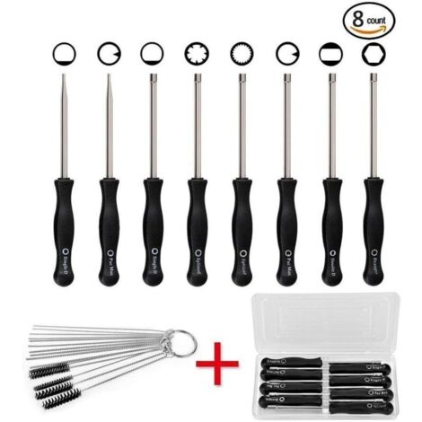 8 Pcs Tournevis de Réglage de CarburateurTournevis pour Carburateur Nettoyage Moteur Réparation Convient à La Plupart des Moteurs de 2 Cycles (8 pcs tournevis avec boîte&aiguille)