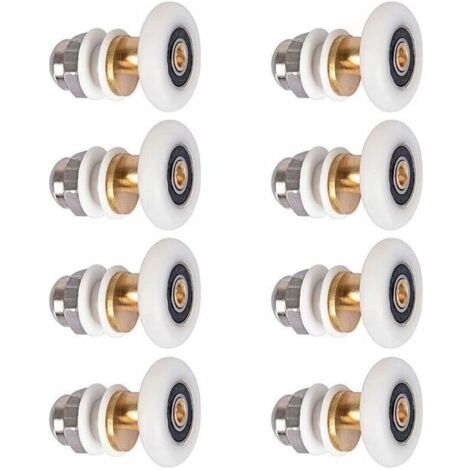8 pezzi 25 mm rullo porta doccia ruota per porta doccia rulli porta scorrevole ruota porta di ricambio per rullo
