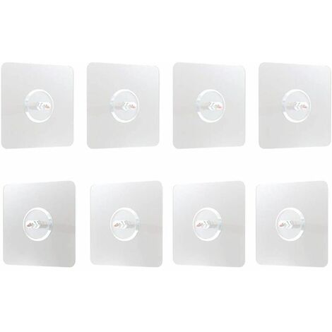 8 Pezzi Chiodi Autoadesivi in Ganci Chiodi Appendiabiti Appiccicosi Ganci A Vite Da Parete Senza Perforazione Per Cucina Bagno