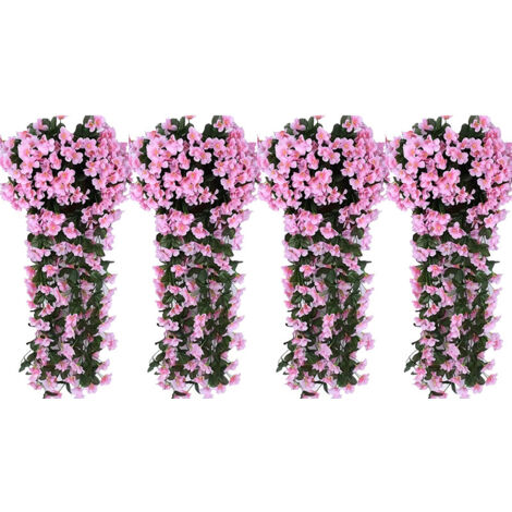 8 pezzi di fiori artificiali rampicanti, ortensie decorative, rose da appendere alla parete