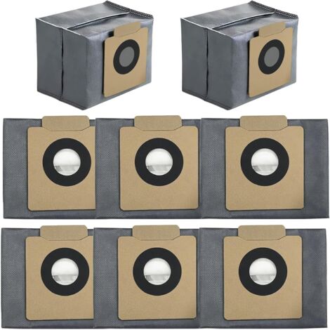 8 pezzi di sacchetti per la polvere di ricambio per accessori per aspirapolvere Eufy Clean X8 Pro/X10 Pro Omni, sacchetti per la polvere di grande capacità per stazione di pulizia