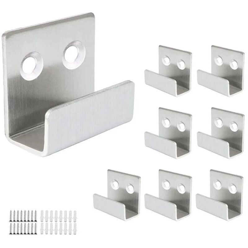 Image of XVX - Confezione da 8 ganci da parete, supporto da parete per specchio in acciaio inox, capacità di carico 50 kg, adatto per bagno, cucina, gancio