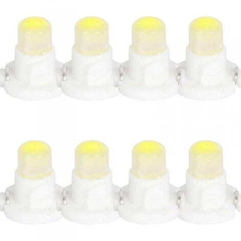8 Pezzi Lampada Led T4.2 1 COB 12V 0.6W 40lm Bianco Freddo 6500K 17mm Luci Cruscotti e Strumentazioni