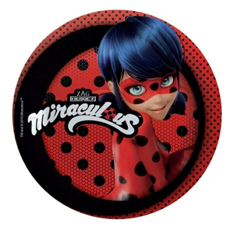8 Pezzi Piatti Usa E Getta Piatto 18 Cm Lady Bird Nickelodeon Miraculous Party