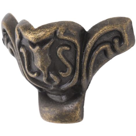 8 pezzi piedini hardware per custodie per gioielli gambe decorative in bronzo in lega di zinco protezione angolare per scatole piccoli armadietti