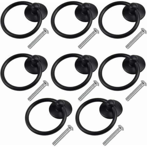 8 pezzi Pomello per porta vintage Rotondo Maniglia per mobili Classica maniglia per armadio Maniglia ad anello per cassetto Maniglie antiche Pomello per mobili per armadio da cucina Armadio Cassettier
