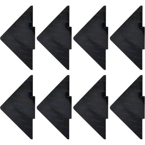 8 pezzi Protezioni angolari antiscivolo per tappeti, autoadesive, antirughe e riutilizzabili, tappeto antiscivolo, tappeto autoadesivo - Triangolo 10 x 10 cm (N