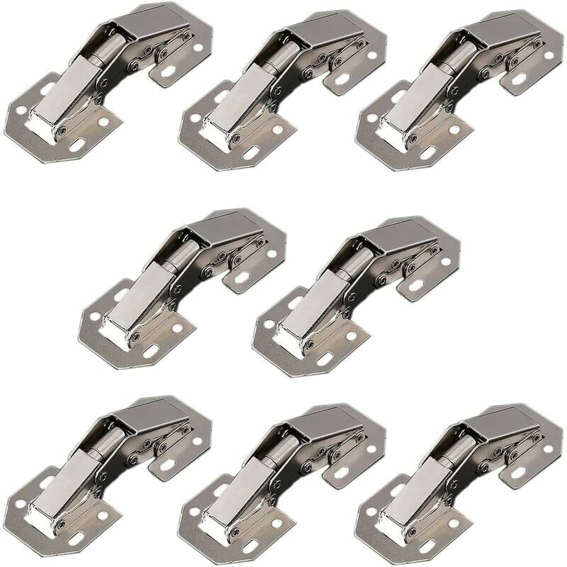 Dazzler - 8 pièces 3 pouces charnière pont grenouille charnière tampon épaississement charnière adaptée à la porte d'armoire, porte d'armoire de