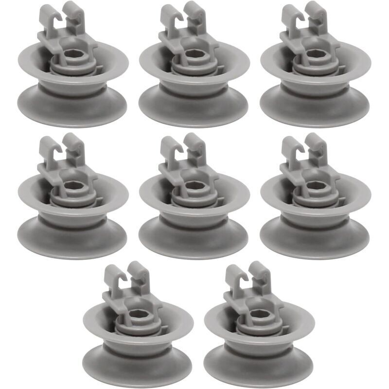8-piece dishwasher upper wheel 611475, replacement parts for Bosch dish basket wheel bsh-00611475 1559847 AH3477735 AH8727387 Grey (upper wheel)