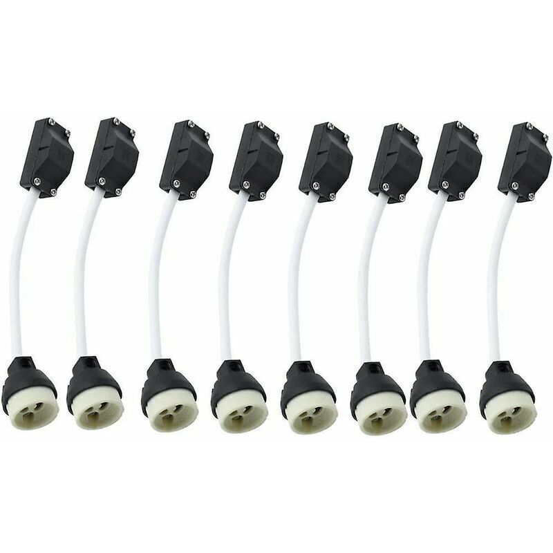 Image of 8-piece GU10 ceramic sockets with 2A&hellip;