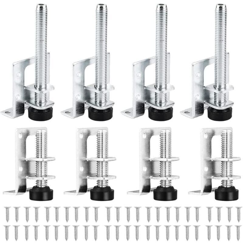 8-Piece Heavy-Duty Adjustable Leveling Feet, Heavy-Duty Leveling Feet with Nuts, Adjustable Feet, for Furniture, Tables, Sofas, Cabinets, Workbenches
